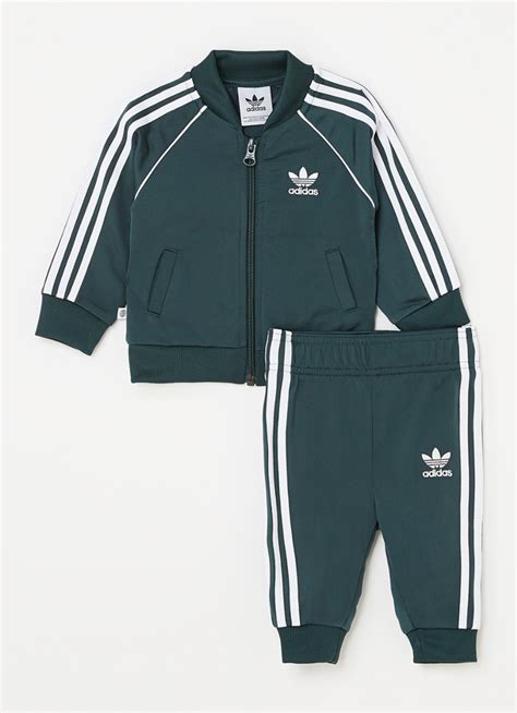 adidas pak donkergroen|Adidas trainingspak dames.